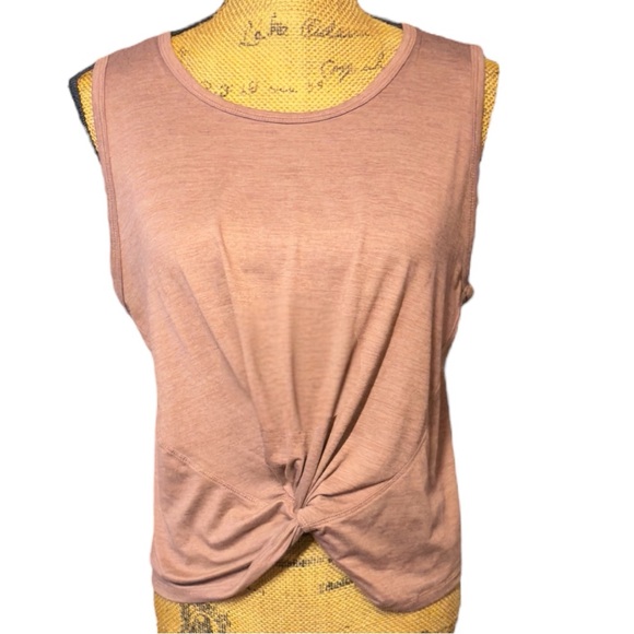 90 Degree By Reflex tank top pink knotted front Pre-owned Women’s L | ab2-10 - Picture 1 of 5